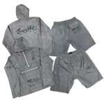 Art & Co. Love Art Windbreaker Nylon Short Set | Screen Printed + Silicon Patching