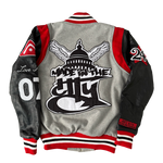 Red Made in the City Varsity Jacket — Archive Cut